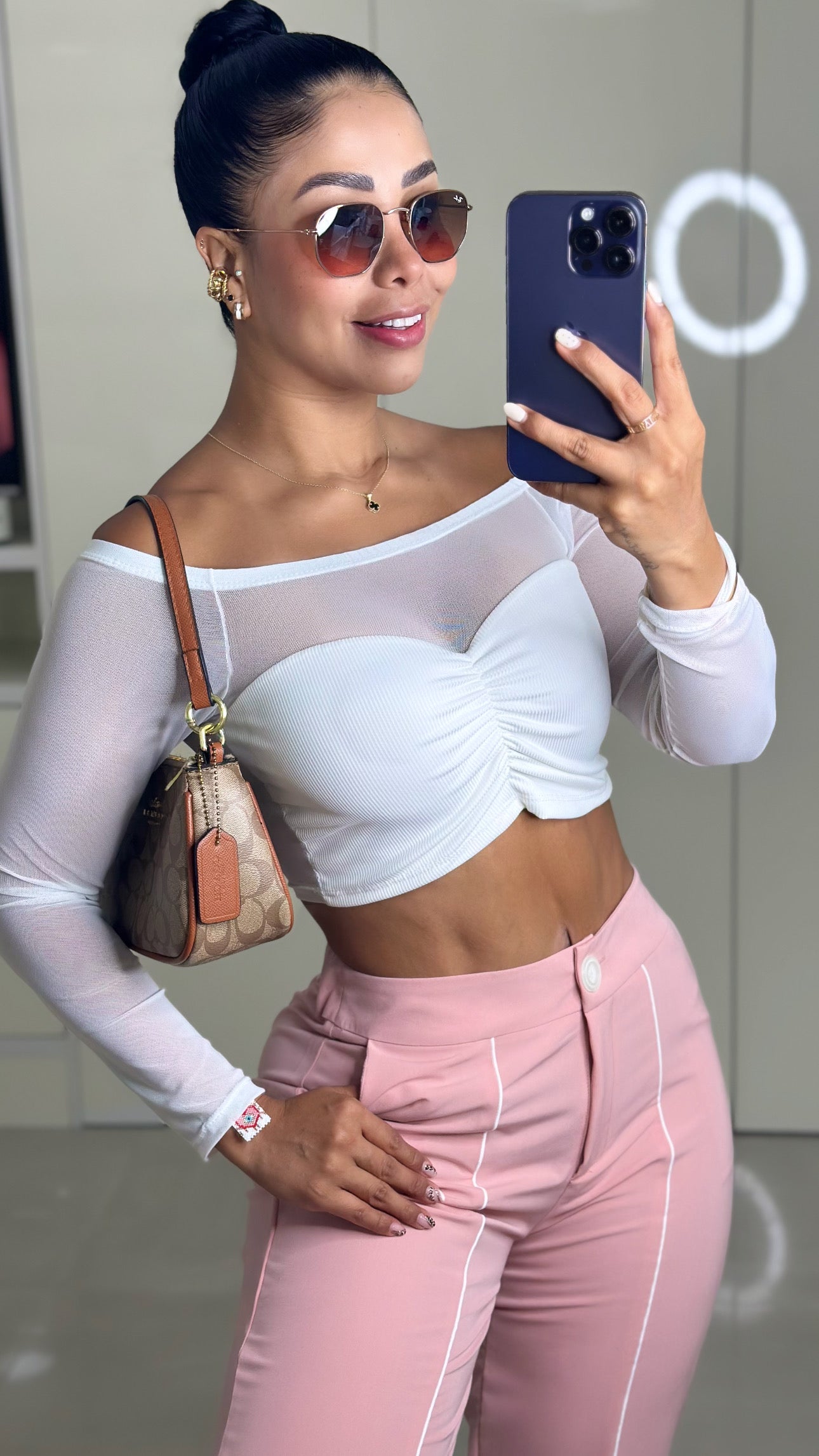 Conjunto pantalon rayas,blusa mayatex