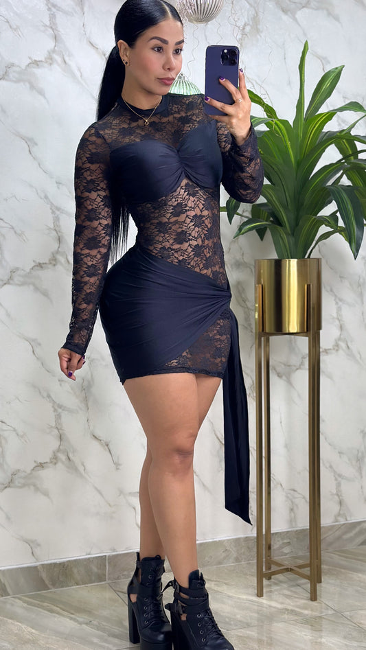 VESTIDO BLONDA M L, CIERRE ESPALDA