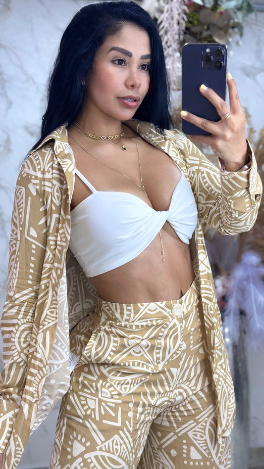 Conjunto 3 piezas camisera, sublimado