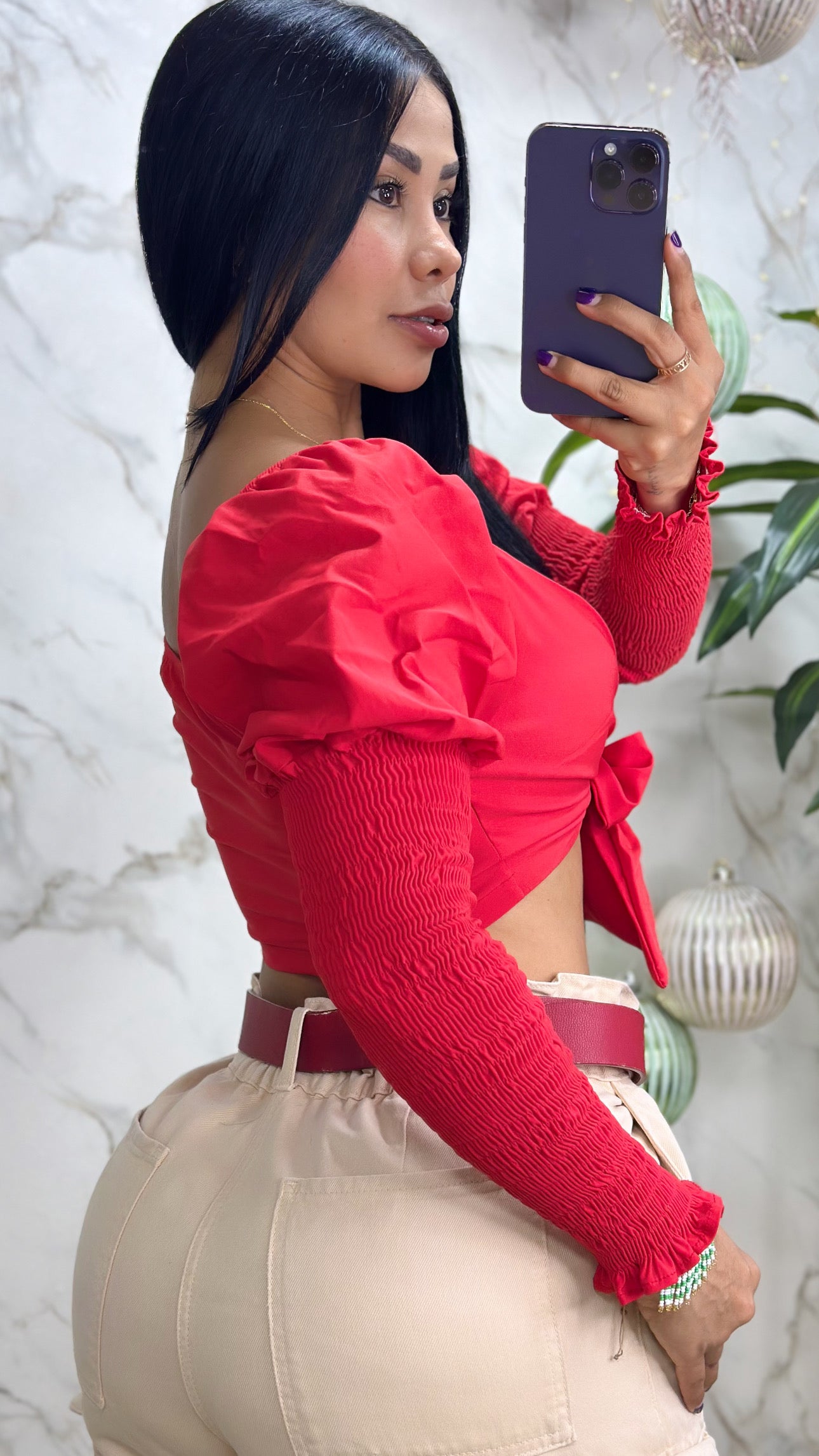 BLUSA MANGAS LARGAS RESORTADAS